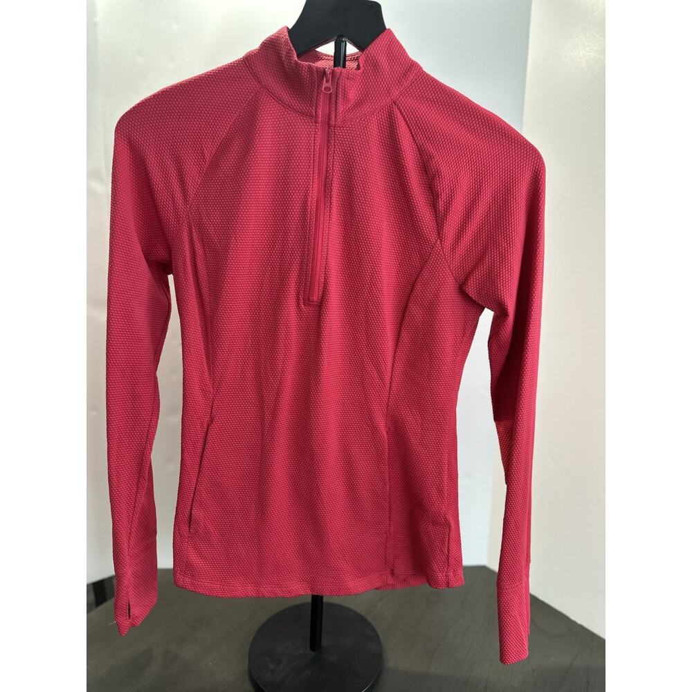 Tommy Bahama Racquet & Paddle 1/4 Zip Pink Long Sleeved Top Size Small